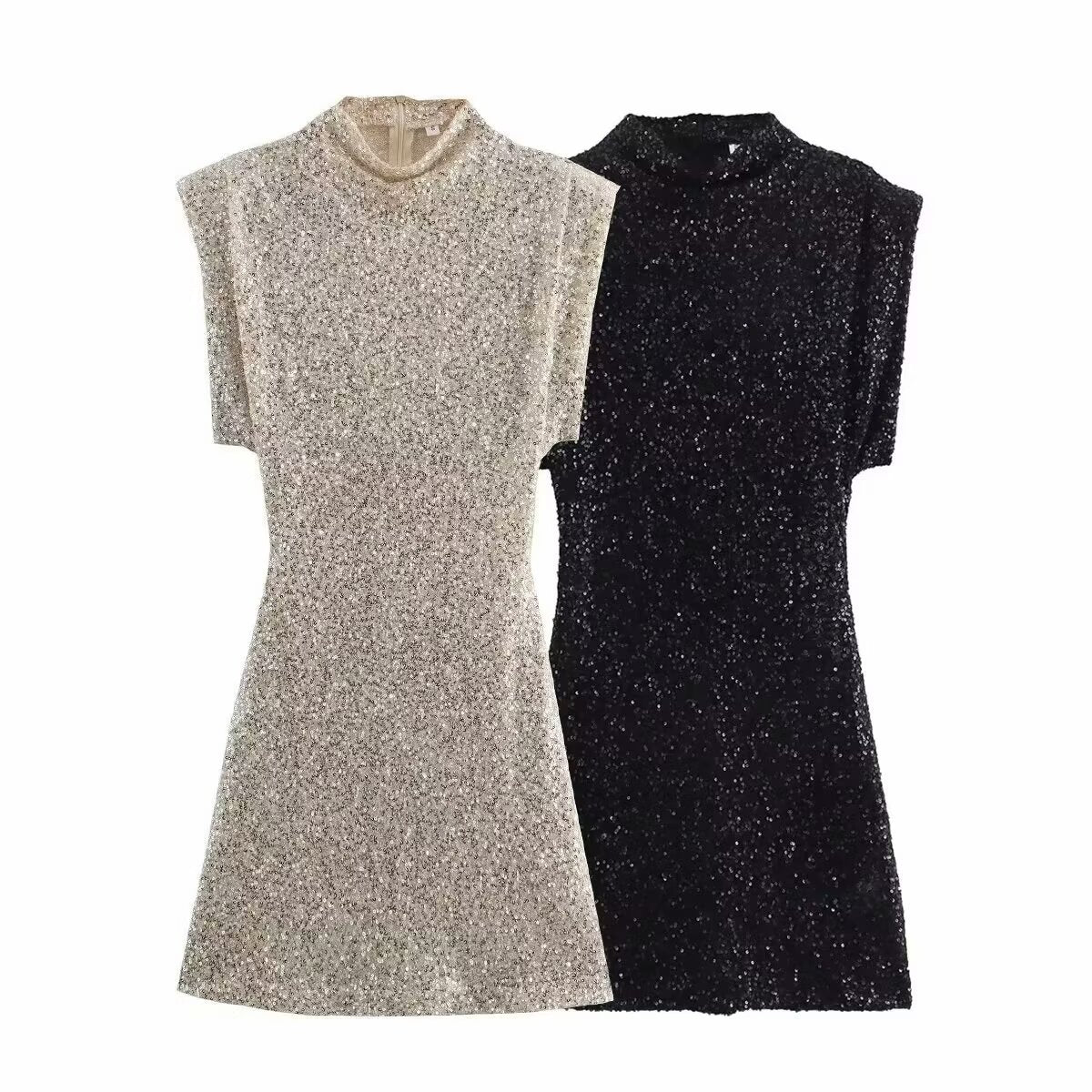 Women's Design Sense Sequin Sleeveless Sequins Dress