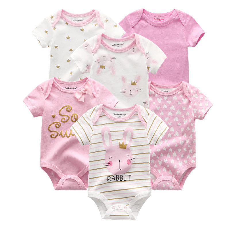 Baby Short Sleeve Triangle Bodysuit Set