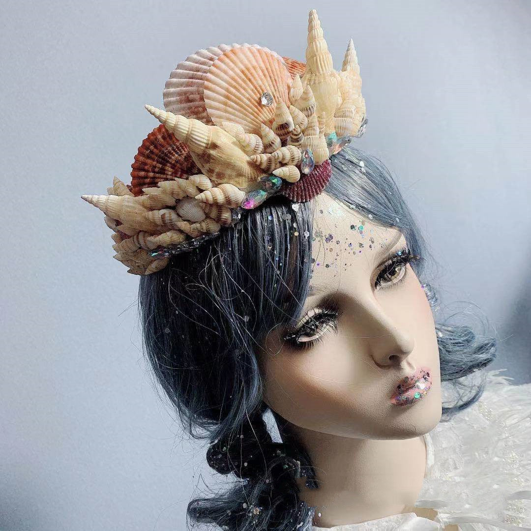 Retro Ocean Wind Mermaid Princess Headdress