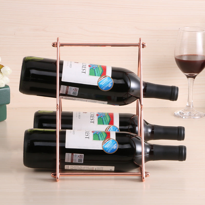 Adornos decorativos creativos para el hogar Estante para vino tinto Tieyi Estante de exhibición para vino con forma de pirámide europea Se puede desmontar y ensamblar