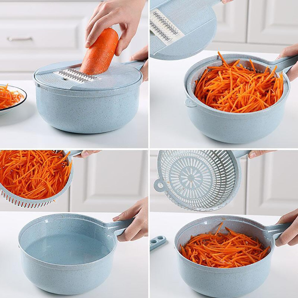 8 In 1 Mandoline Slicer Vegetable With Strainer