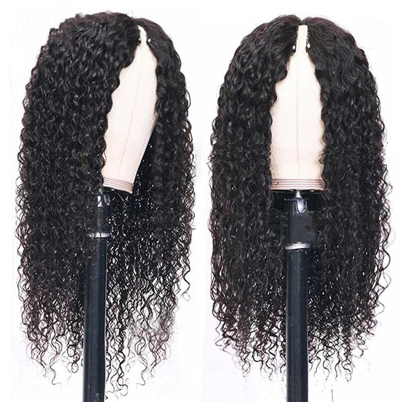 V-shaped Human Hair Curly Headband