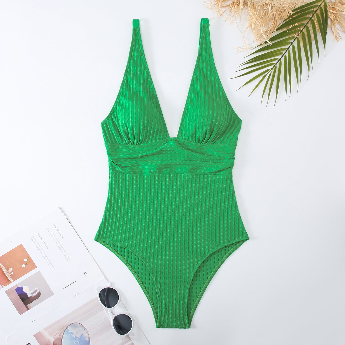 Women's One-piece Solid Color Lace-up Slim Fit One Piece Swimsuit