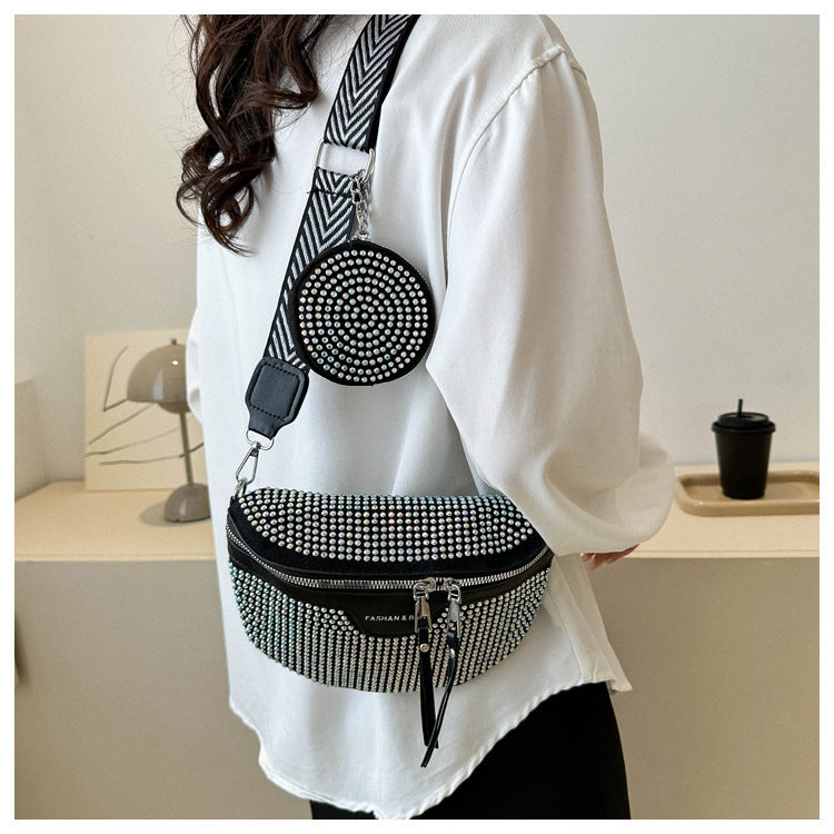 Sac à bandoulière simple, ceinture, décontracté, grande capacité, petit sac carré