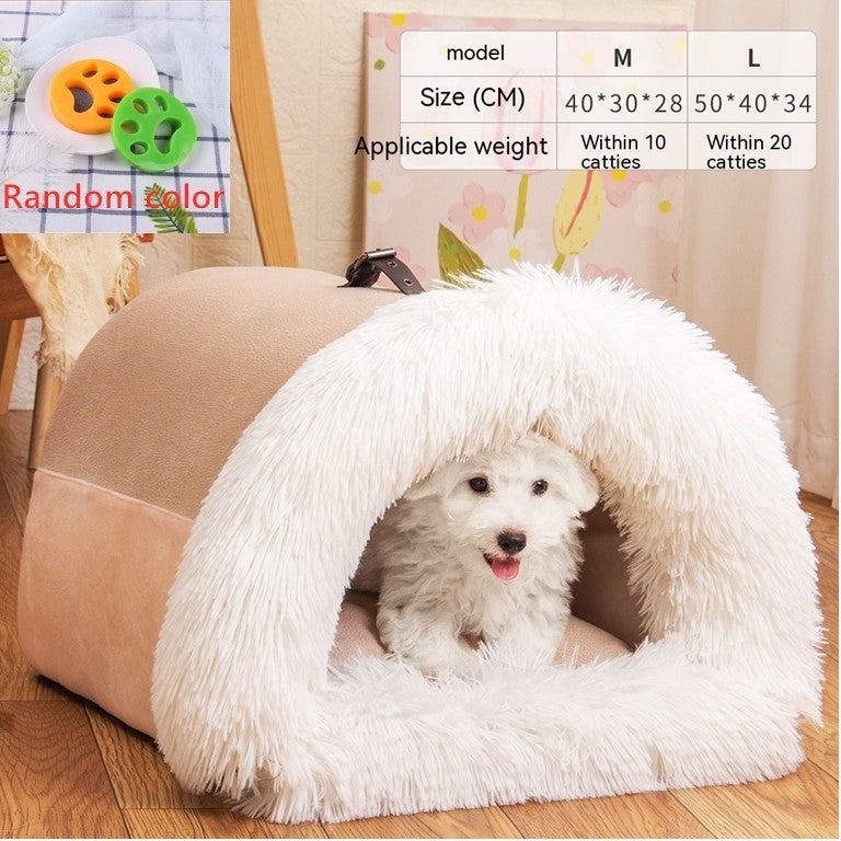 New Splice Portable Pet Nest Portable Warm Dog Nest Moisture-proof Long Fur Cat Nest Cross Border Pet Nest