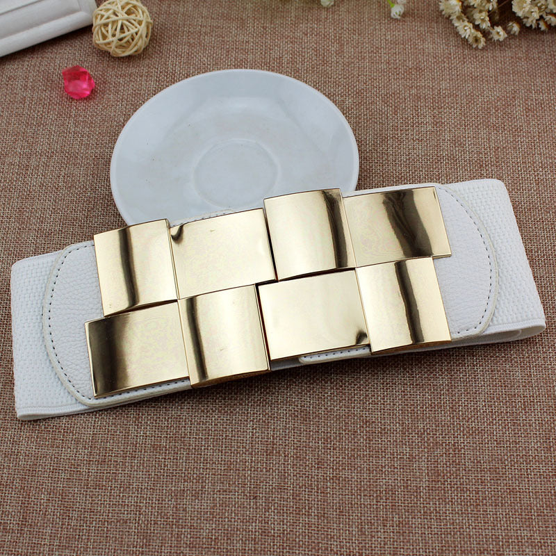 Metal Buckle Accessories Waist Seal Female Elastic Waistband