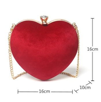 Heart-shaped Hand Holding Chain Bag