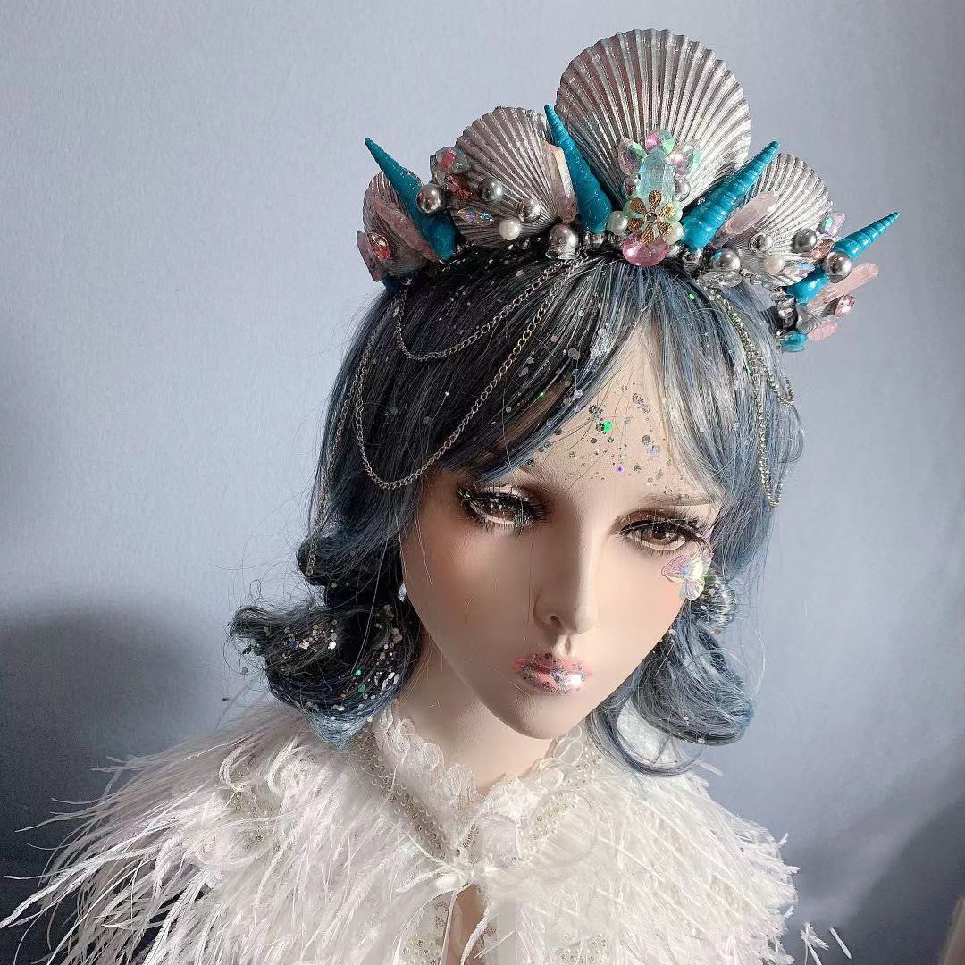 Retro Ocean Wind Mermaid Princess Headdress