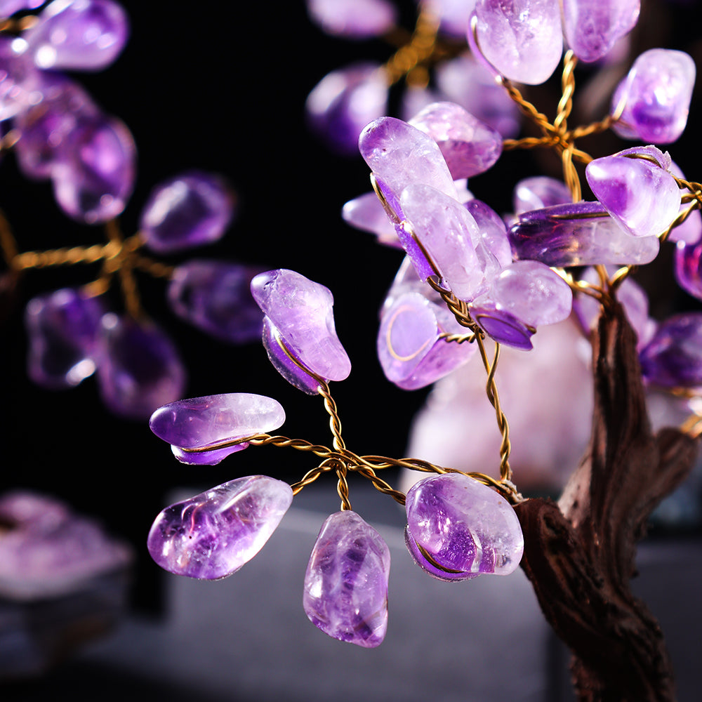 Natural Amethyst Fortune Tree Desktop Decoration