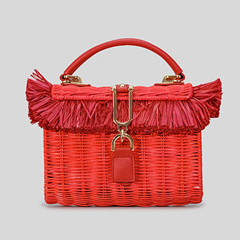 Handmade Rural Beach Resort Straw Woven Handbag