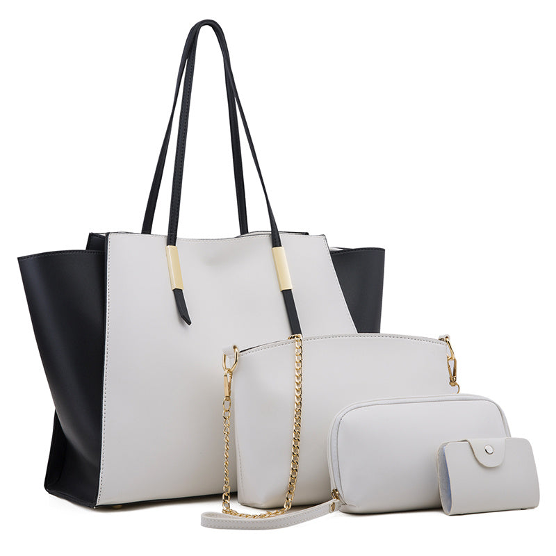 Women's Solid Color Four-piece Bag