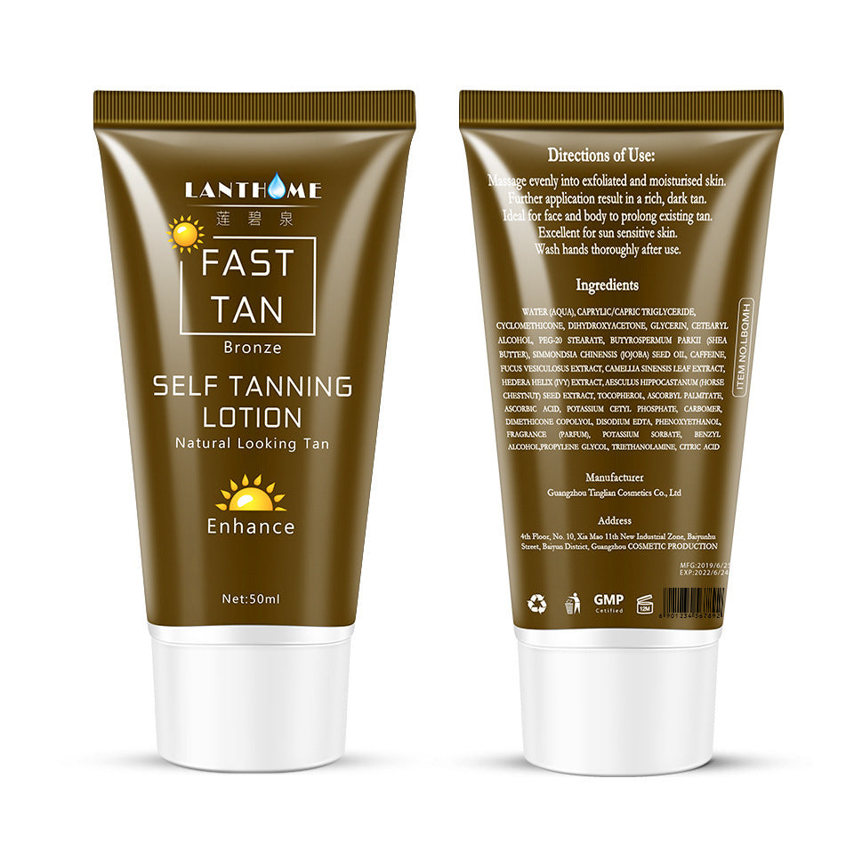 Loción corporal crema bronceadora