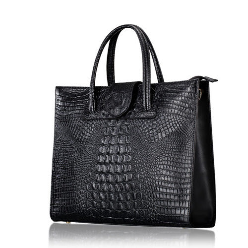 Crocodile big shoulder bag