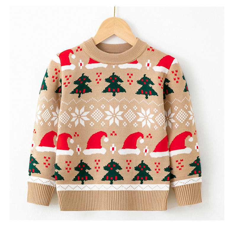 Viscose, Cotton Christmas Sweaters For Children