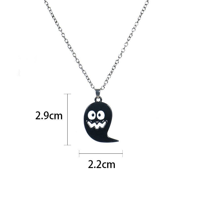 Ghost Festival Ghost Skull Bat Pumpkin Head Pendant Necklace