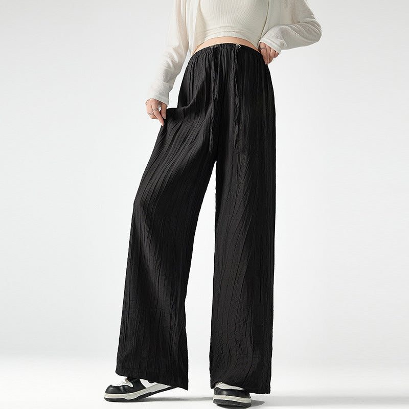 Maternity Pants Summer Drawstring Leisure Straight-leg Pants