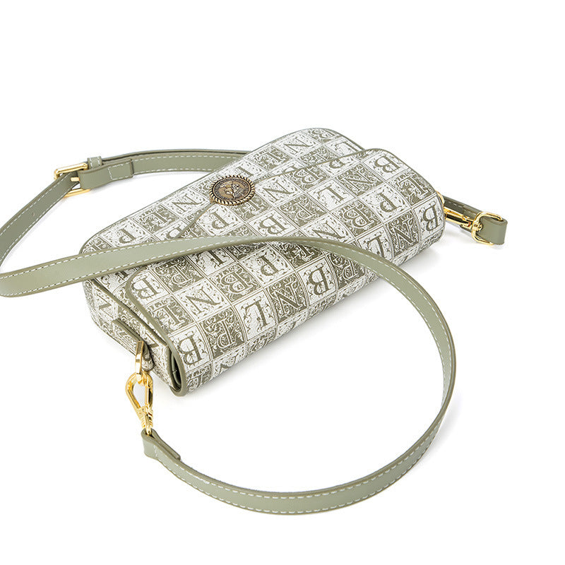 Bolso bandolera con cadena estampada para mujer