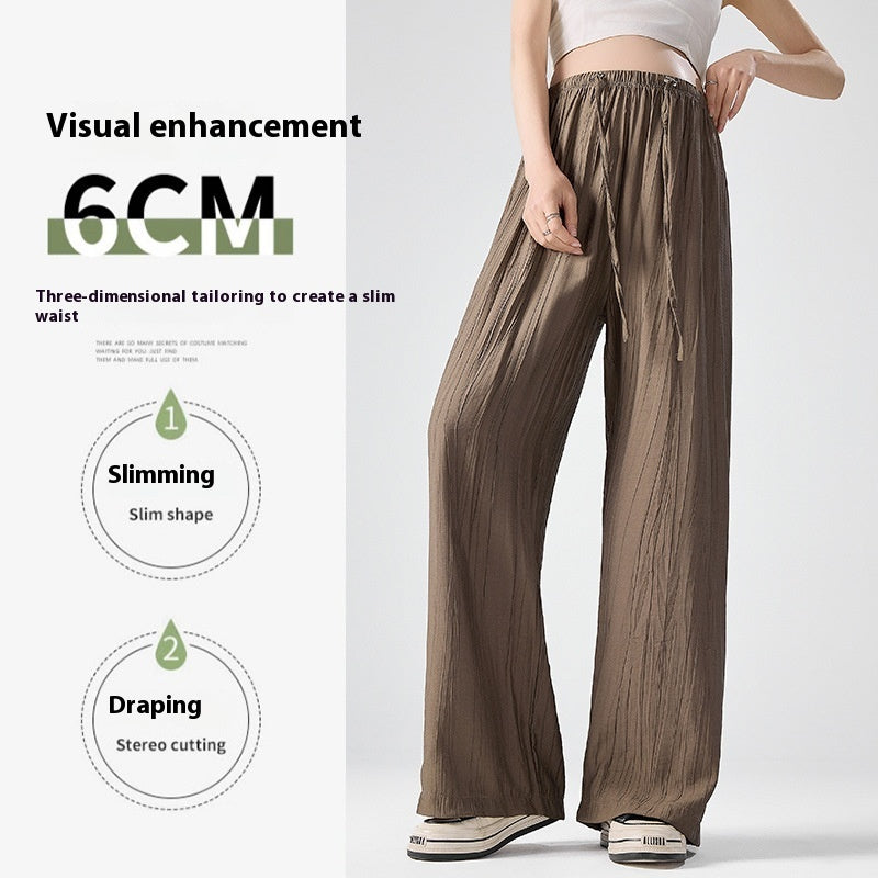 Maternity Pants Summer Drawstring Leisure Straight-leg Pants