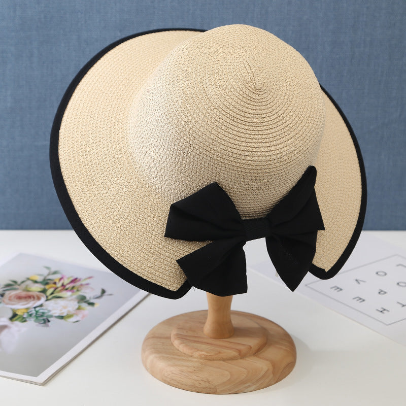 Straw Hat Women's Summer Big Along The Sun Shade Hat Beach Sun Hat