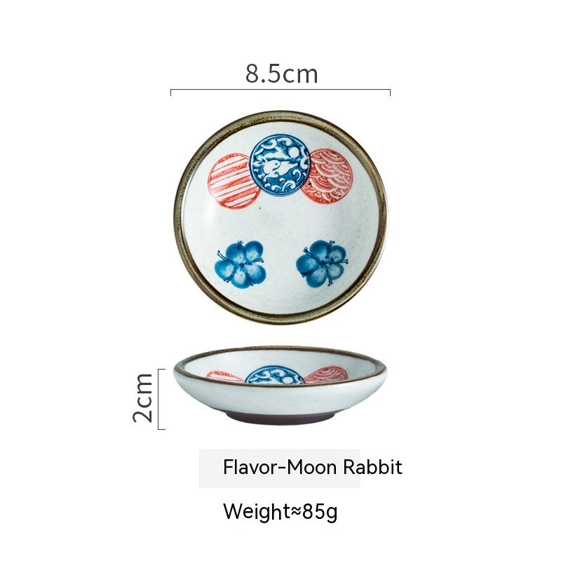 Japanese Small Saucer Household Ceramics Sauce Dipping Seasoning Dish