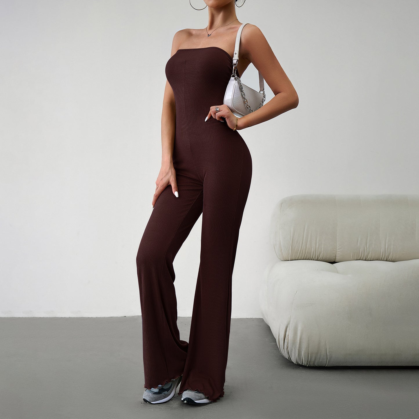 Women's Fashion Elegant Slim Fit Tube Top Jumpsuit