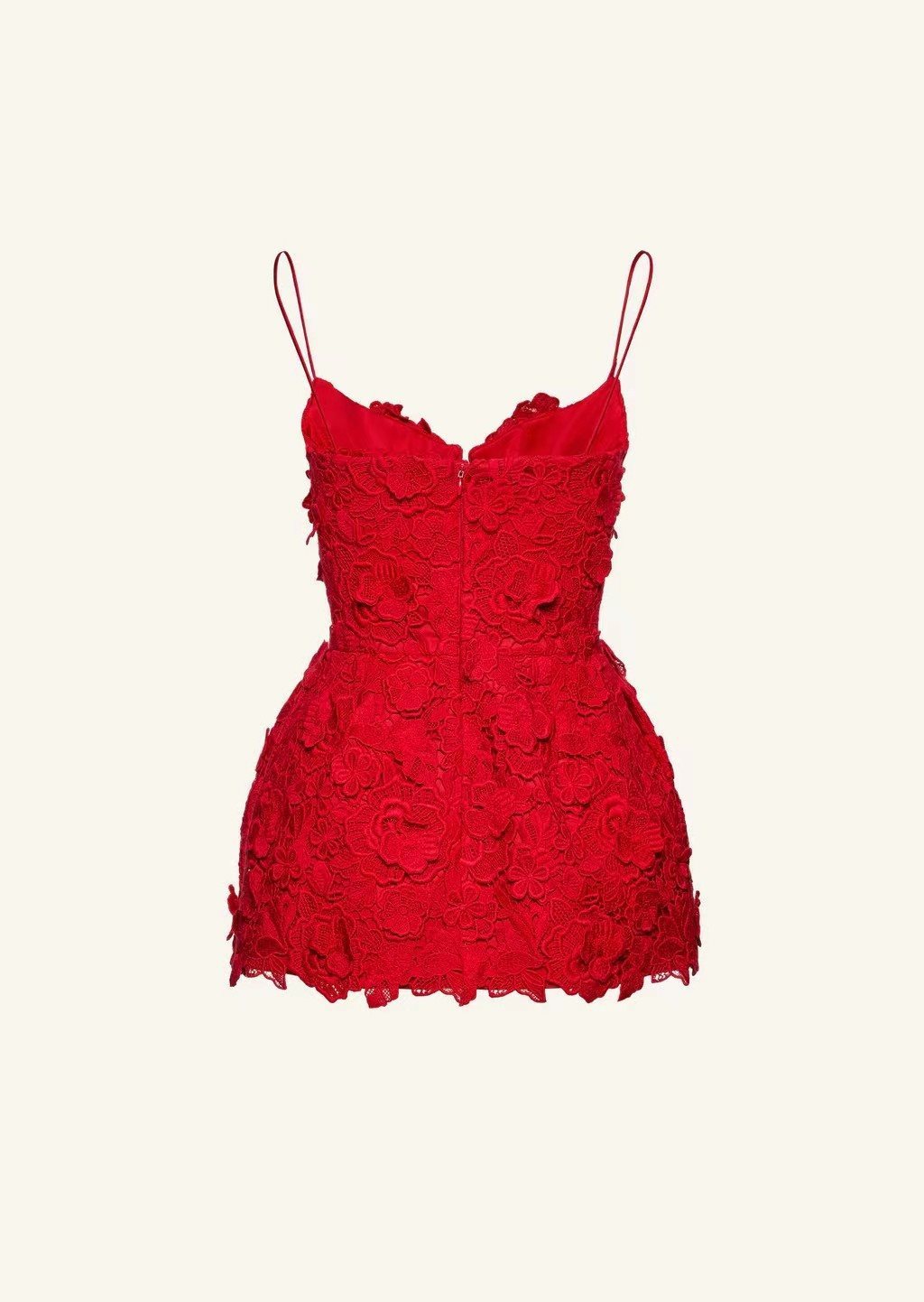 Red Pattern Decorative Sexy Sling Dress