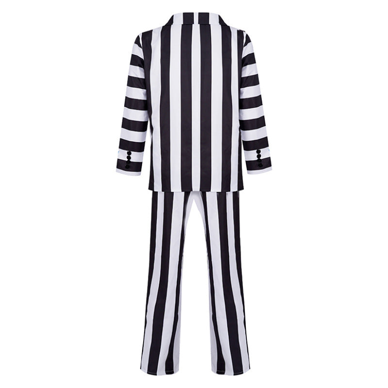 Beetlejuice Cos Costume Michael Keaton Cosplay Clothing