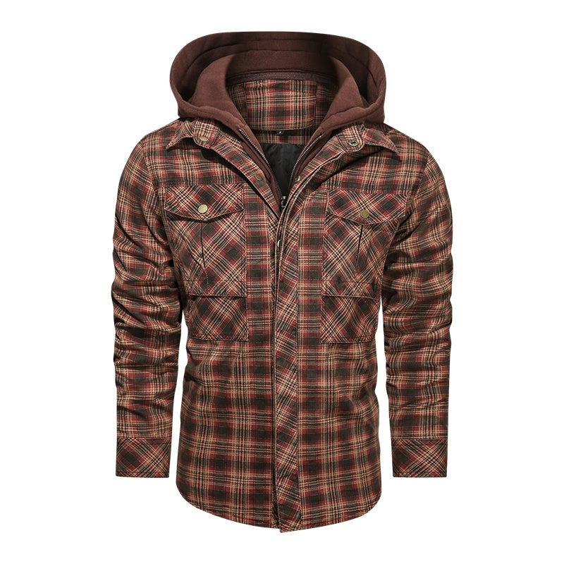 Men Warm Jacket Fleece Thick Autumn Winter Detachable Hoodies Jackets Men Slim Fit Men Clothing