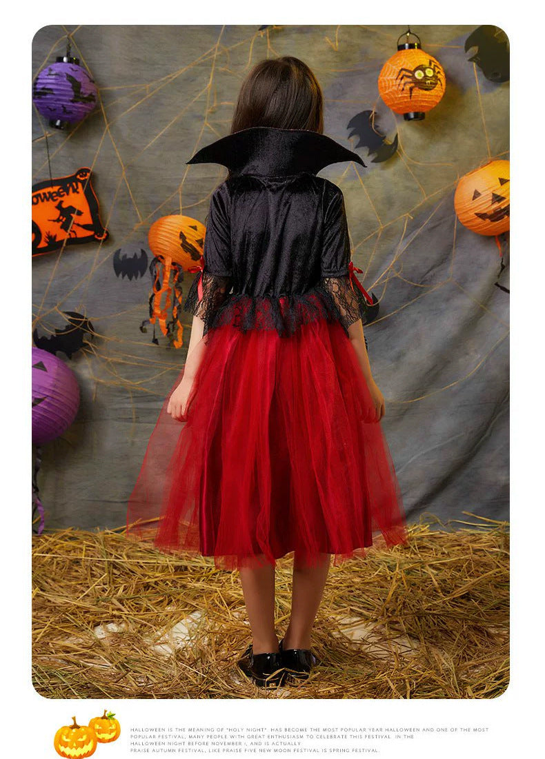 Children's Halloween Witch Vampire Clothing Suit