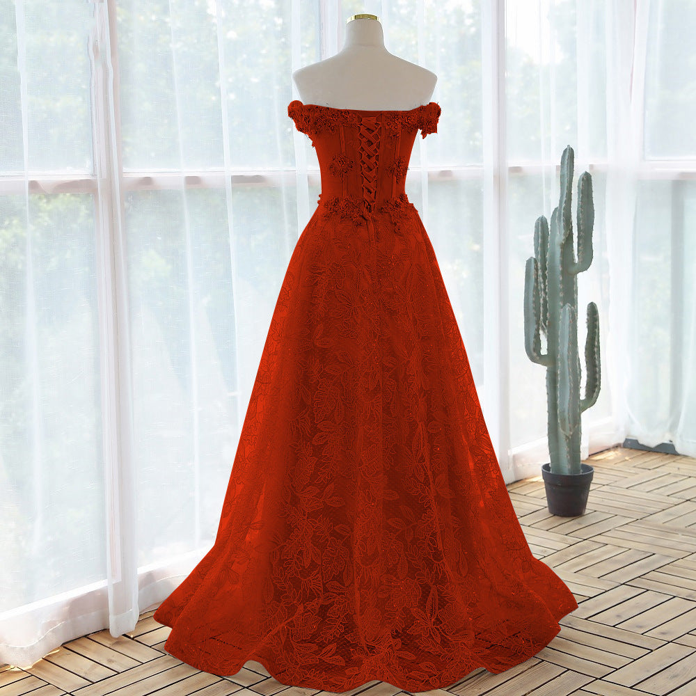 Lace Flower Dress Ball Gown