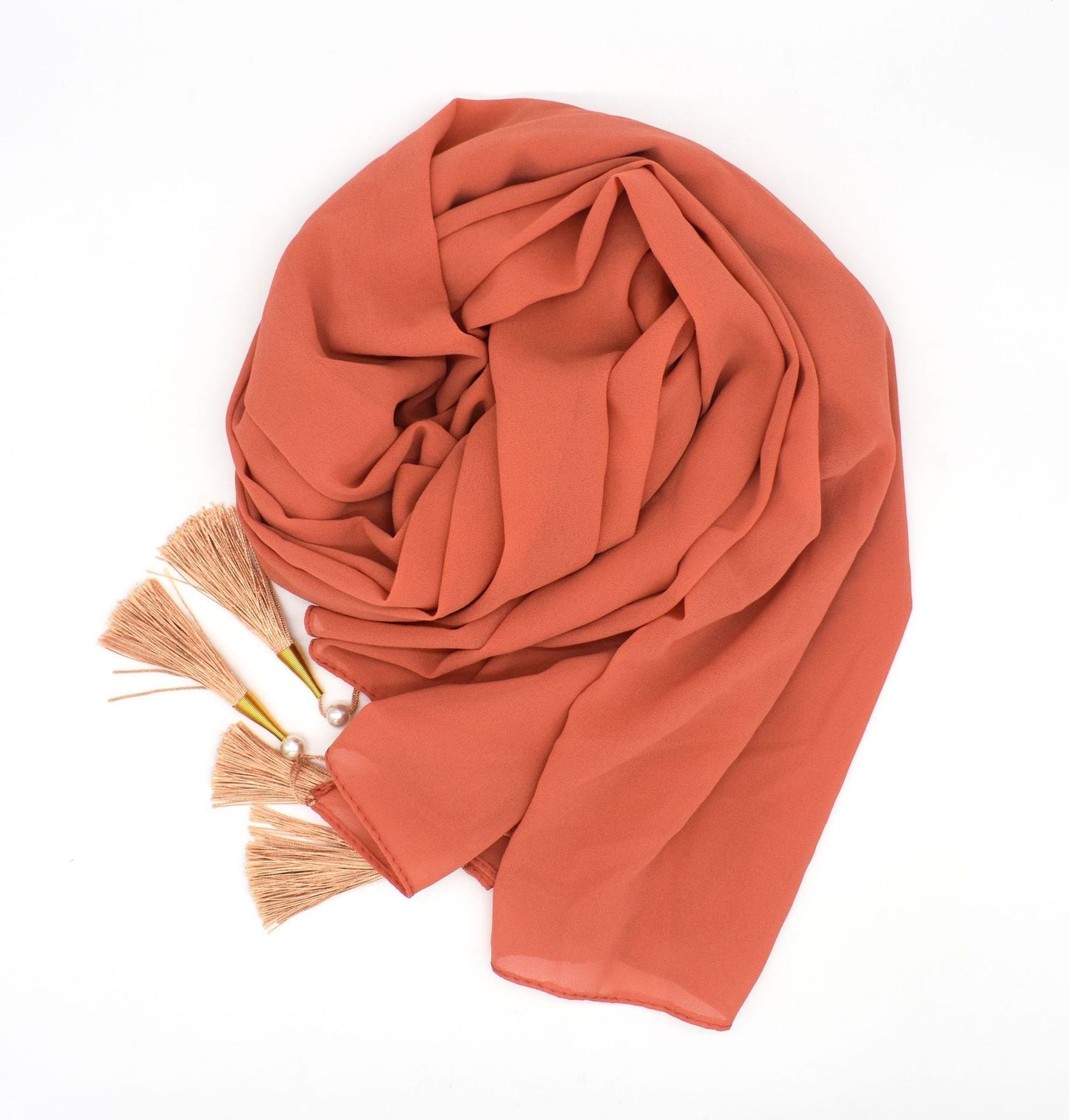 Scarf With Tassel At Four Corners