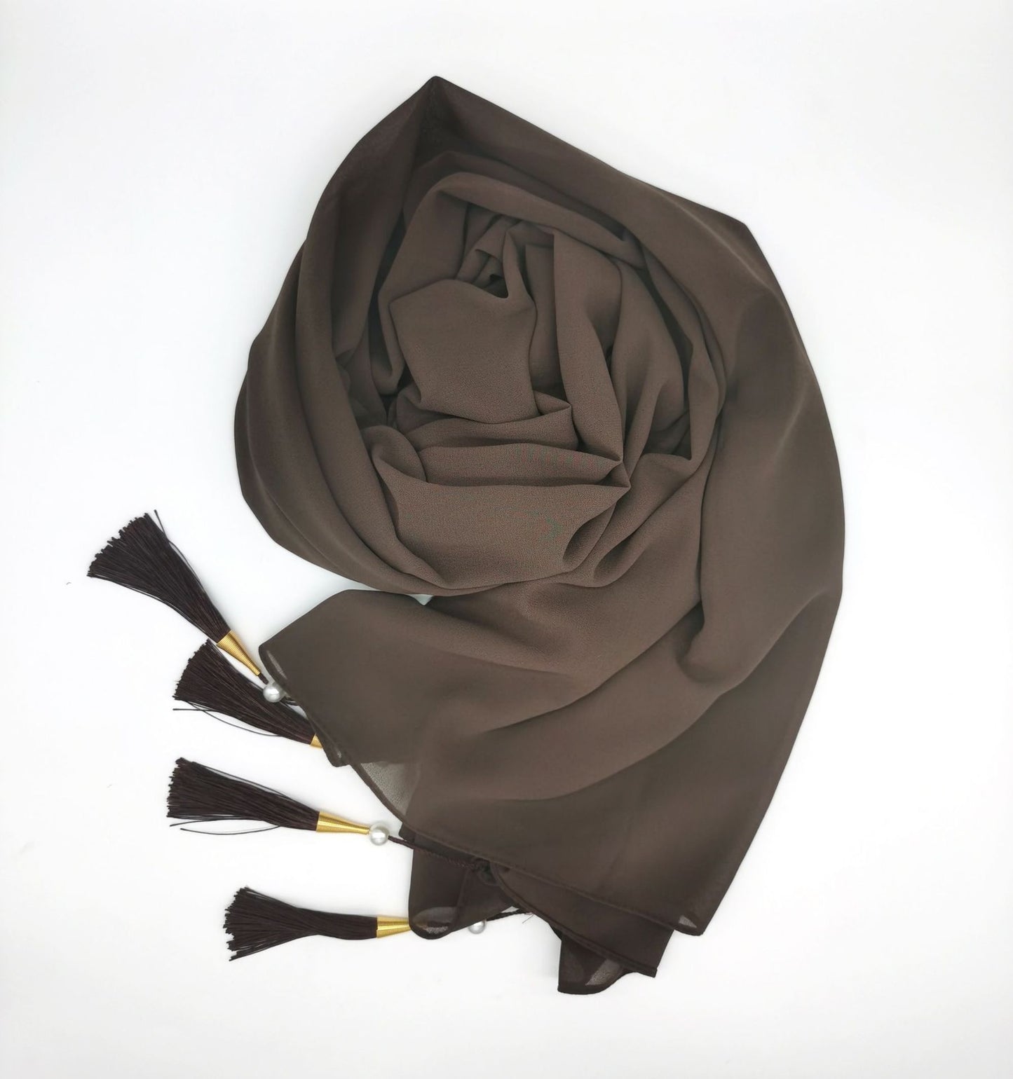 Scarf With Tassel At Four Corners