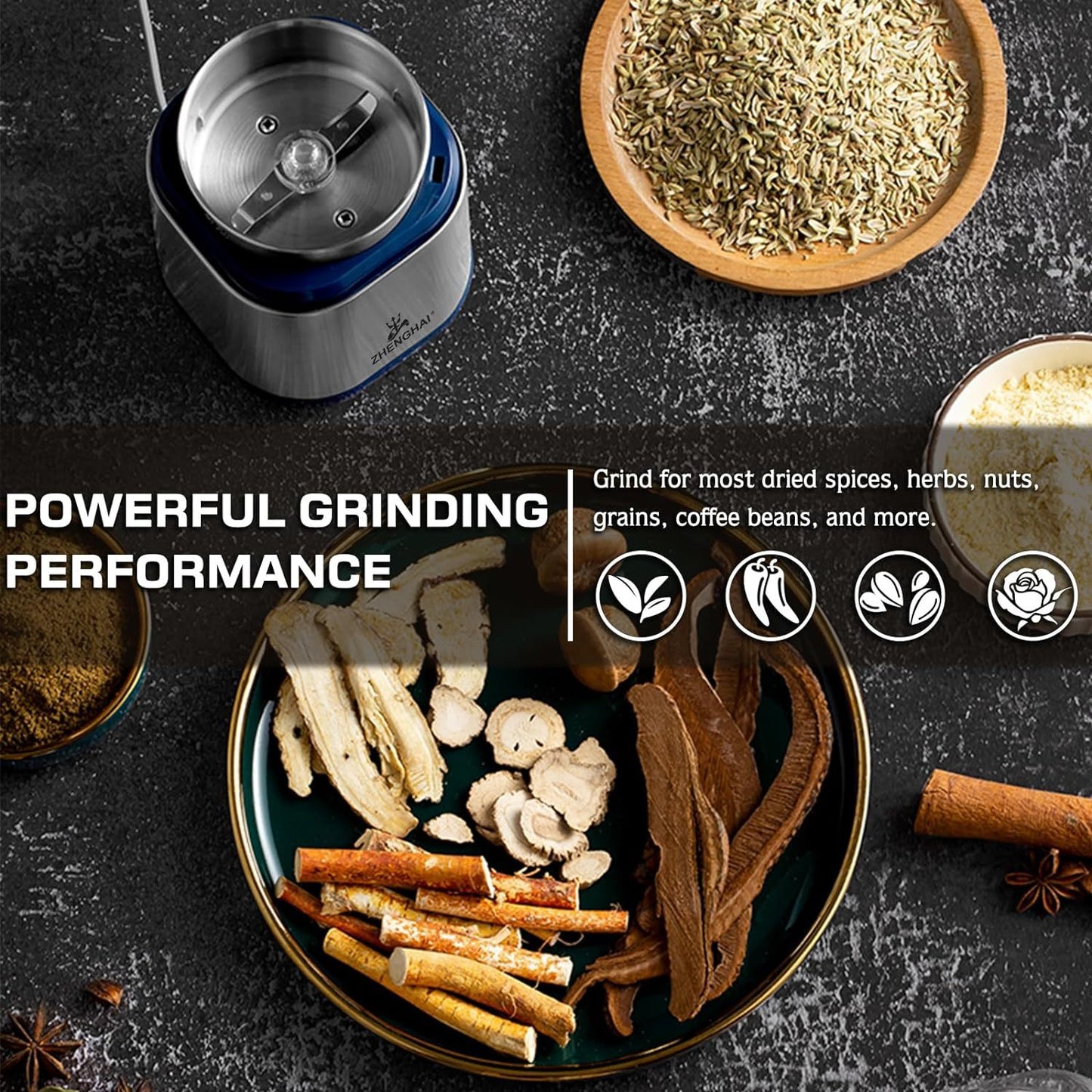 Electric Fast Grinding For Flower Buds,Dry Spices And Herbs