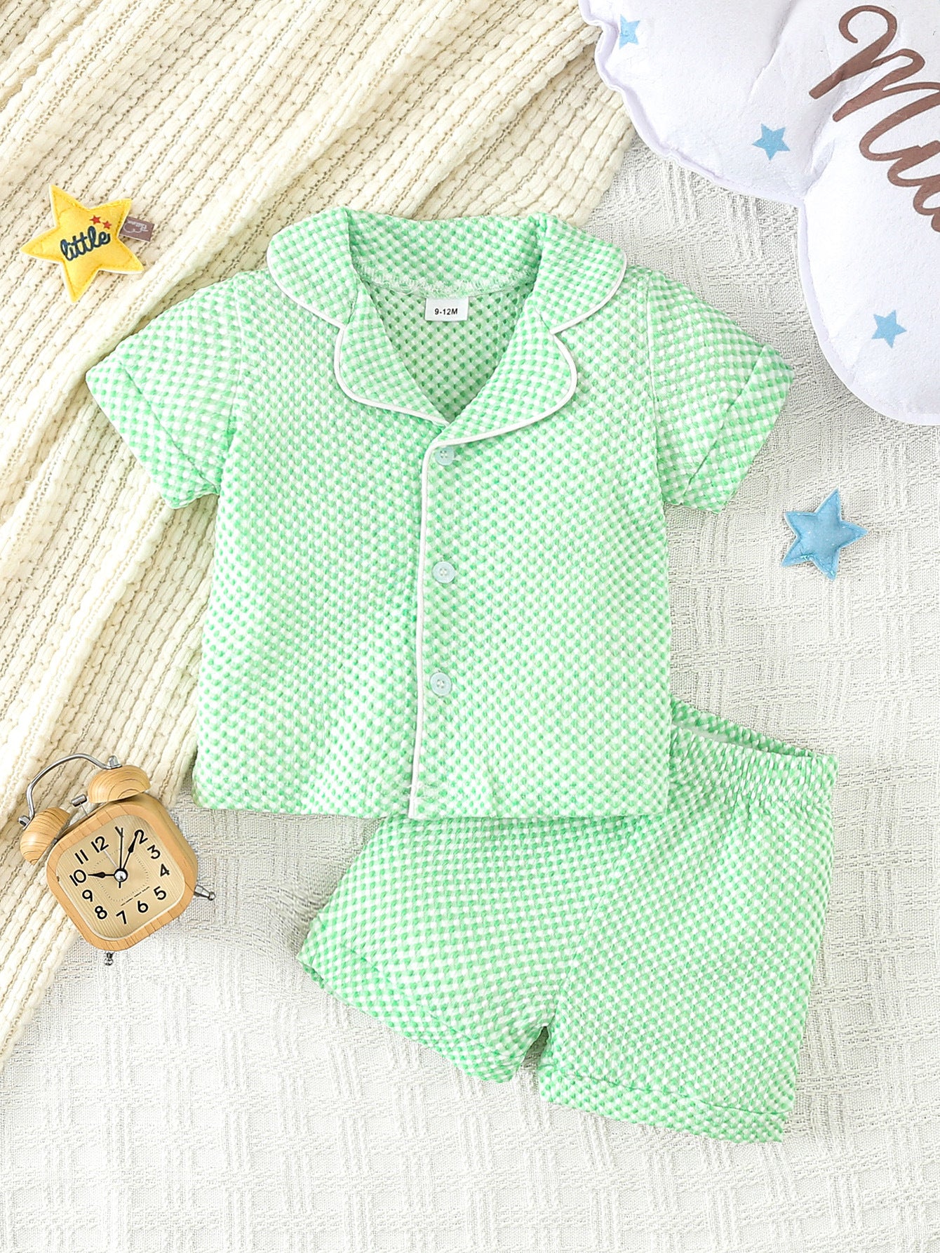 Summer Children's Pajamas Shorts Cardigan Suit