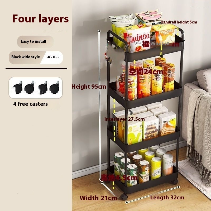 Toilet Storage Movable Multi-layer Storage Rack