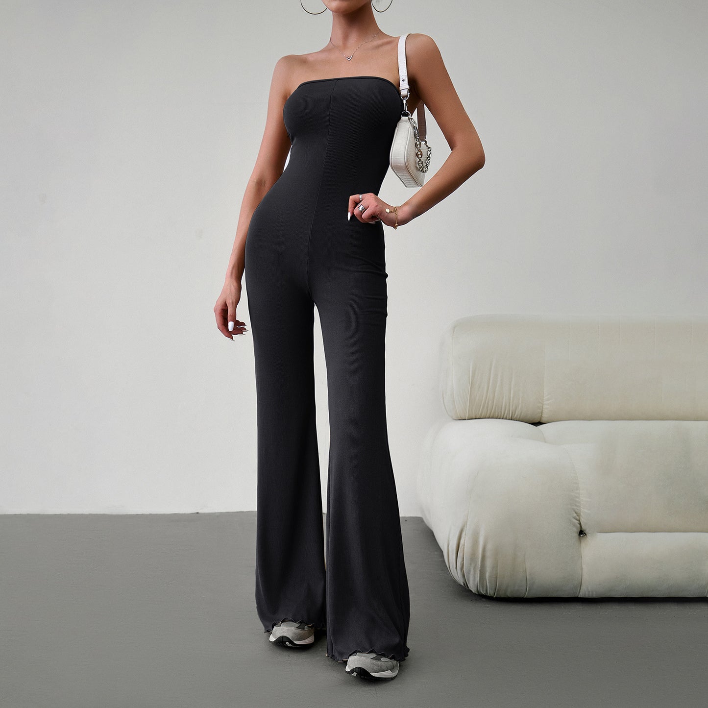 Women's Fashion Elegant Slim Fit Tube Top Jumpsuit