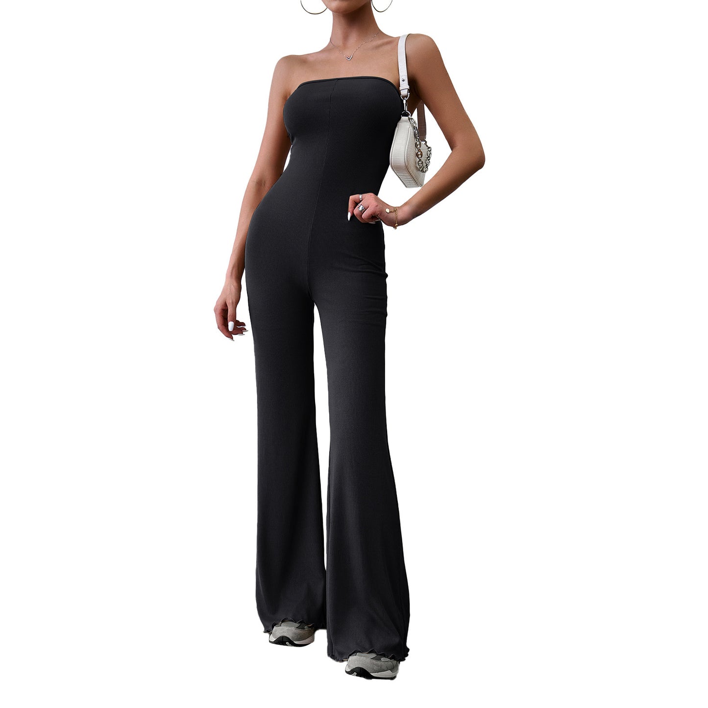 Women's Fashion Elegant Slim Fit Tube Top Jumpsuit