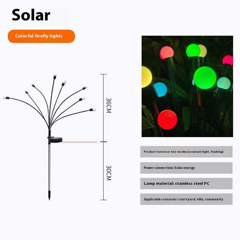 Lámpara de jardín impermeable al aire libre Solar Firefly Villa