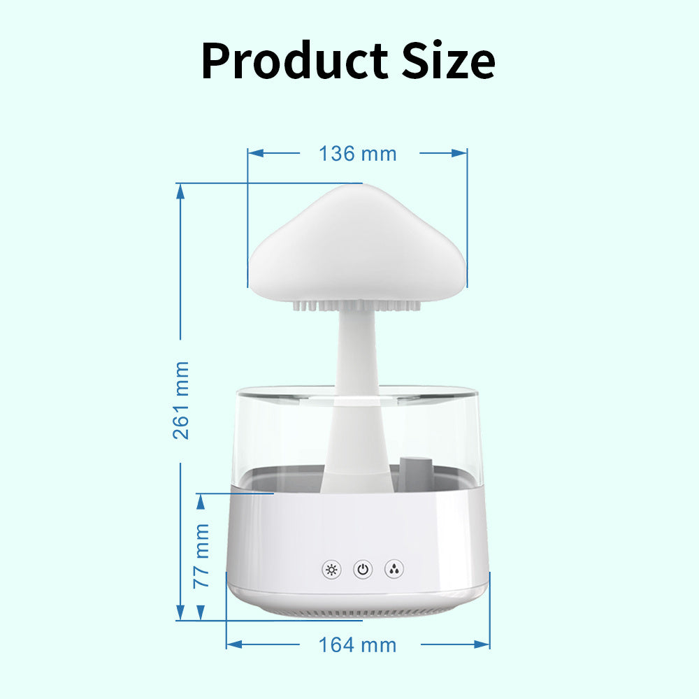 Rain Cloud Humidifier Rain Drip Aromatherapy Essential Oil Air Diffuser 450ml 7 Colors Mushroom Humidifier