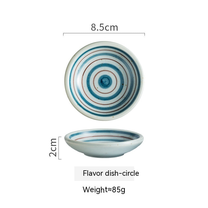 Japanese Small Saucer Household Ceramics Sauce Dipping Seasoning Dish