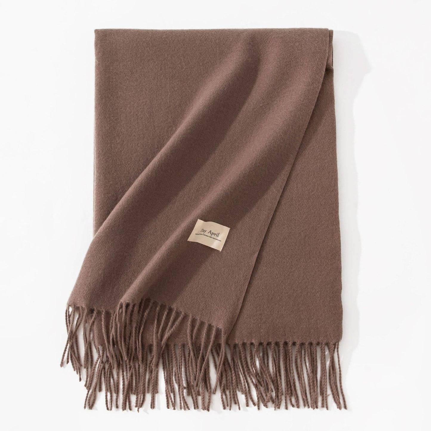 Pure Color Artificial Cashmere Scarf Women's Winter High-grade Shawl