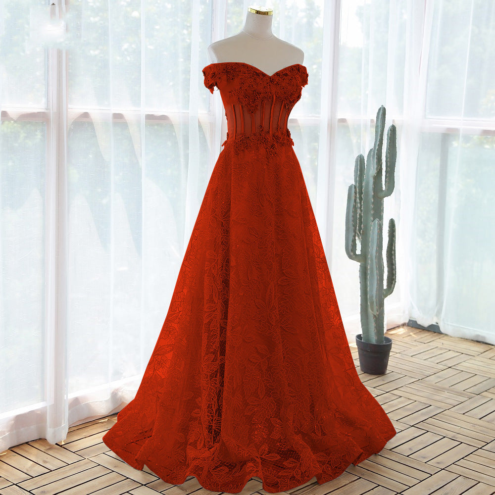 Lace Flower Dress Ball Gown