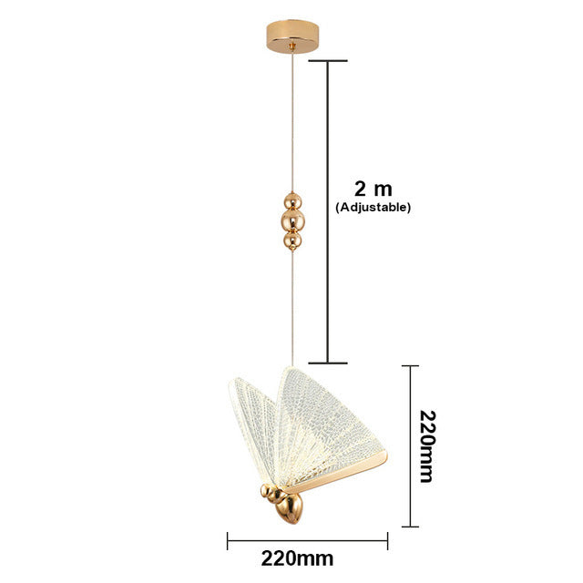 Light Luxury Modern Minimalist Creative Design Bar Butterfly Chandelier