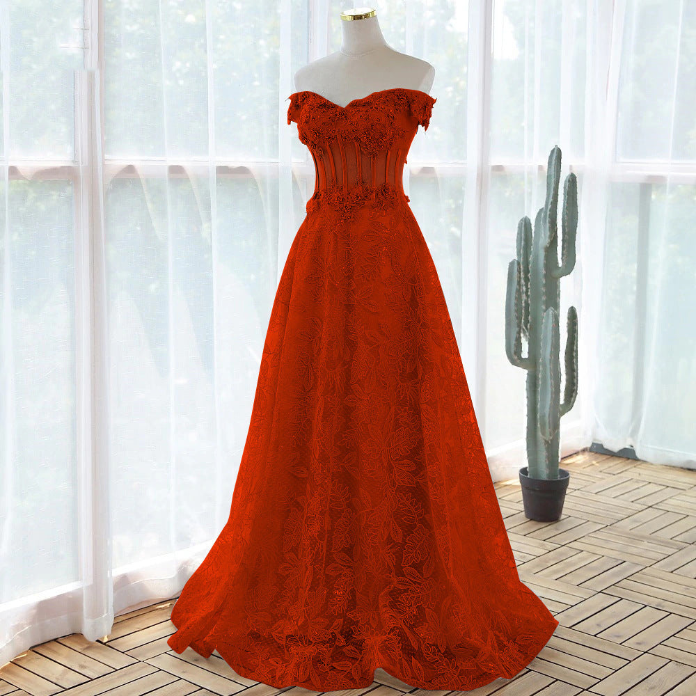 Lace Flower Dress Ball Gown