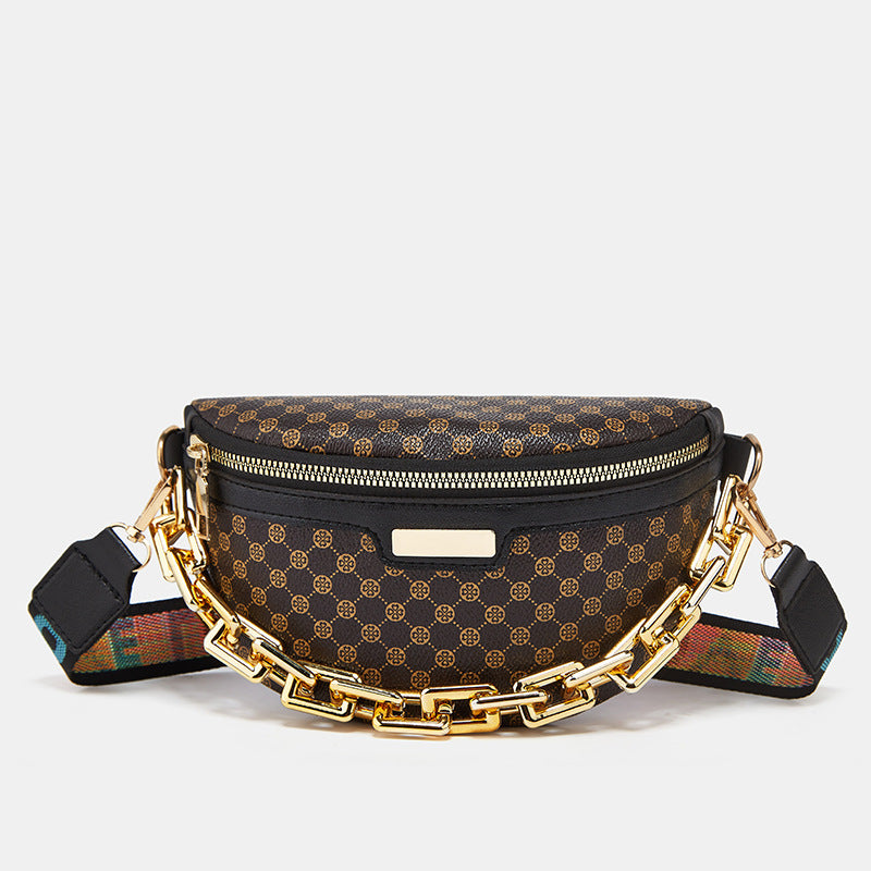 Sac de poitrine tendance pour femme, sac à bandoulière, sac banane imprimé léopard