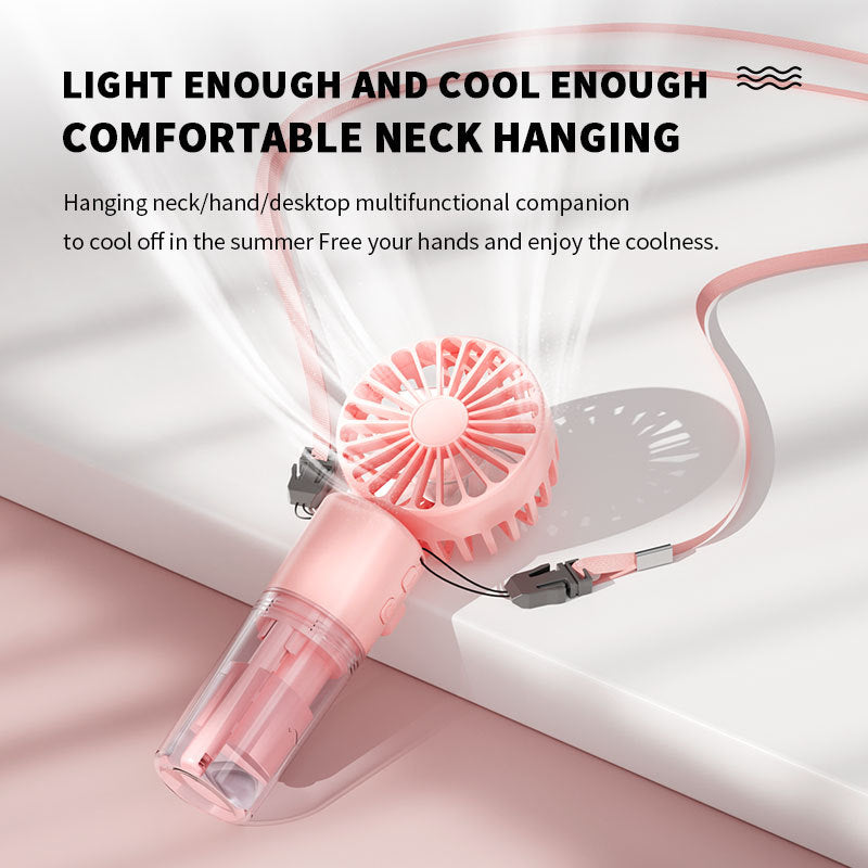 Hand-held Spray Fan Small Desktop Folding Fan