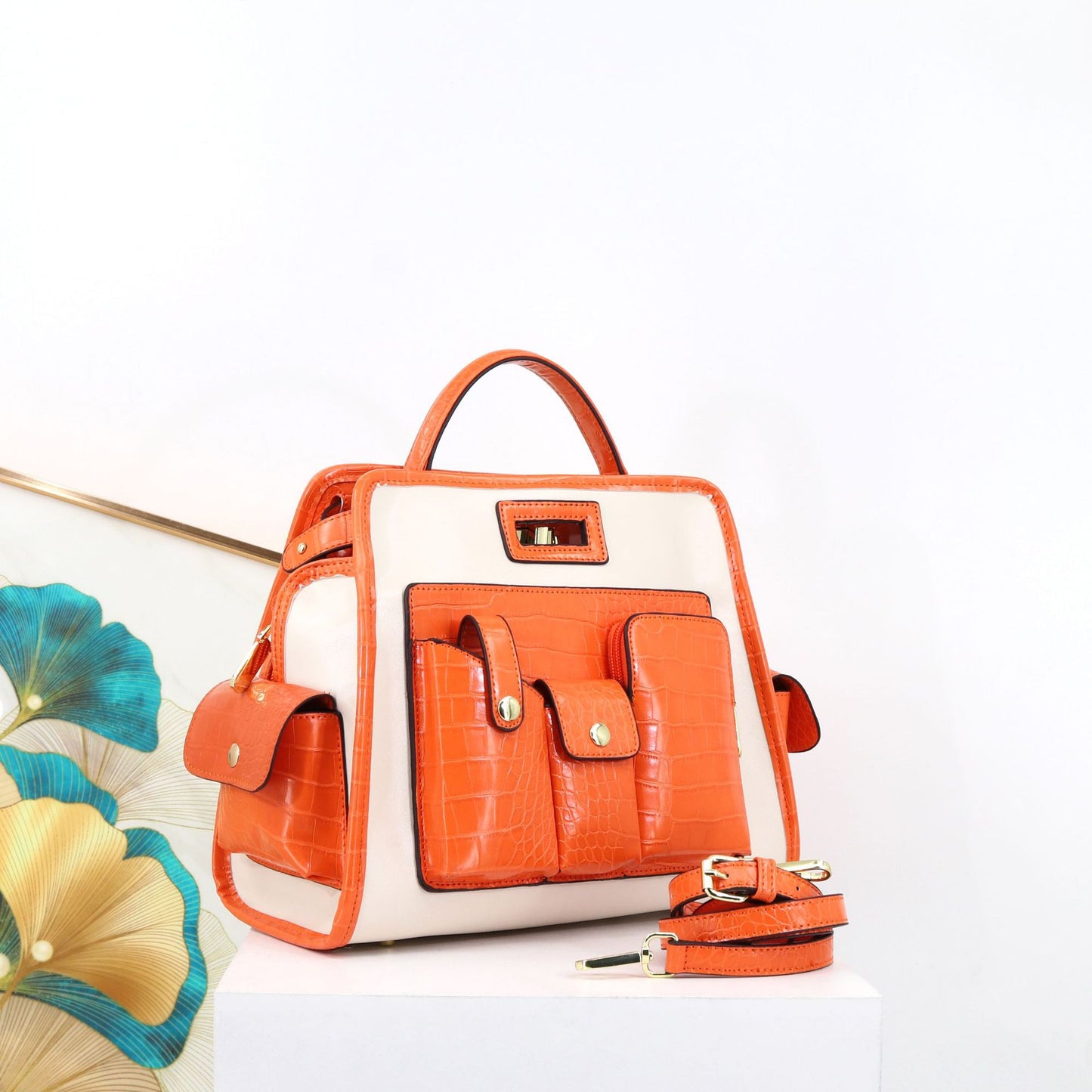 Sac à main à motif texturé