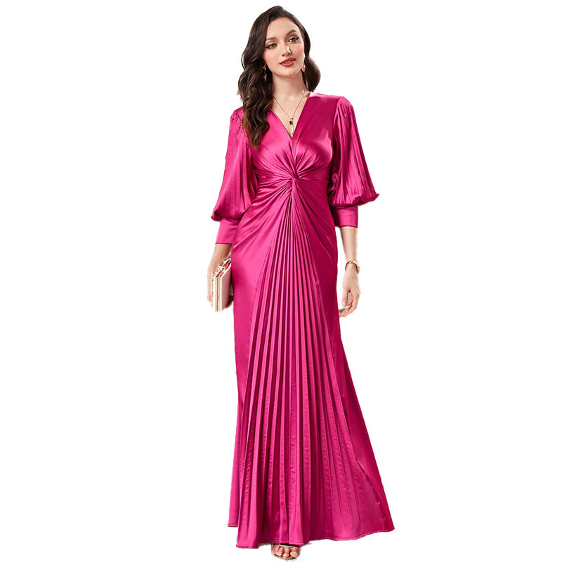 Slim Fit Lantern Sleeve Evening Dress Plus Size Party, evening, Wedding Guest Dress