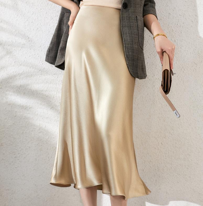 French Style Solid Color Skirt