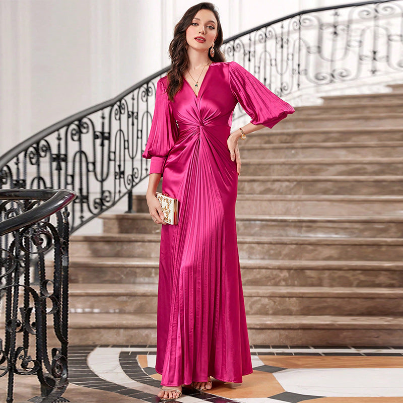 Slim Fit Lantern Sleeve Evening Dress Plus Size Party, evening, Wedding Guest Dress